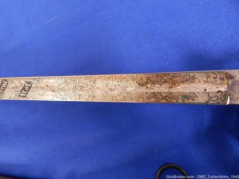 WW1 WWI Bavarian M1889 Etched Blade Officers Sword with Sheath-img-10