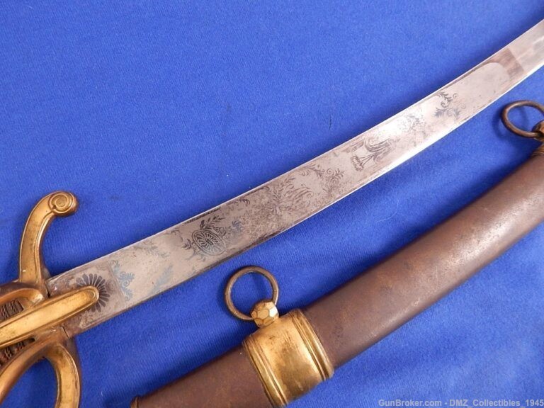 1820s-30s French Officer Sword with Scabbard-img-4