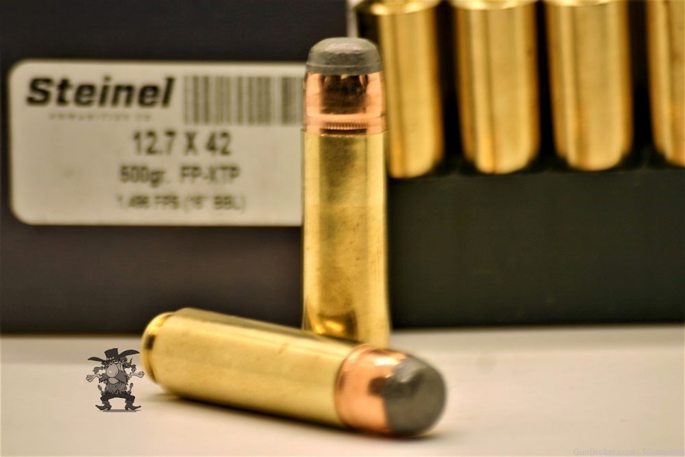 STEINL 12.7x42mm 500 GRAIN 50 BEOWULF FP-XTP 500GR 20 Rounds SERIOUS DAMAGE-img-2