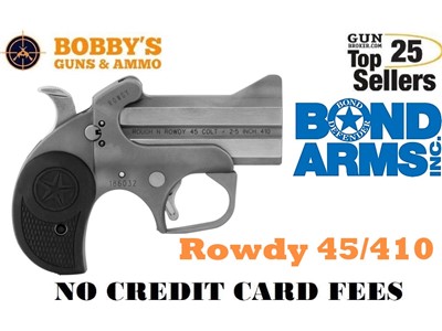 Bond Arms BARW Rowdy 45 Colt (LC)/410 Gauge 2rd 3" Polished Stainless