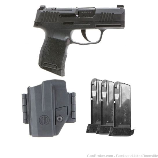 SIG SAUER 9MM P365 OPTIC READY TACPAC W/ 3 MAGS & HOLSTER-img-0