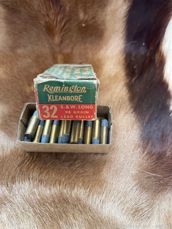 Vintage Remington Kleanbore .32 S&W Long Part box -img-1