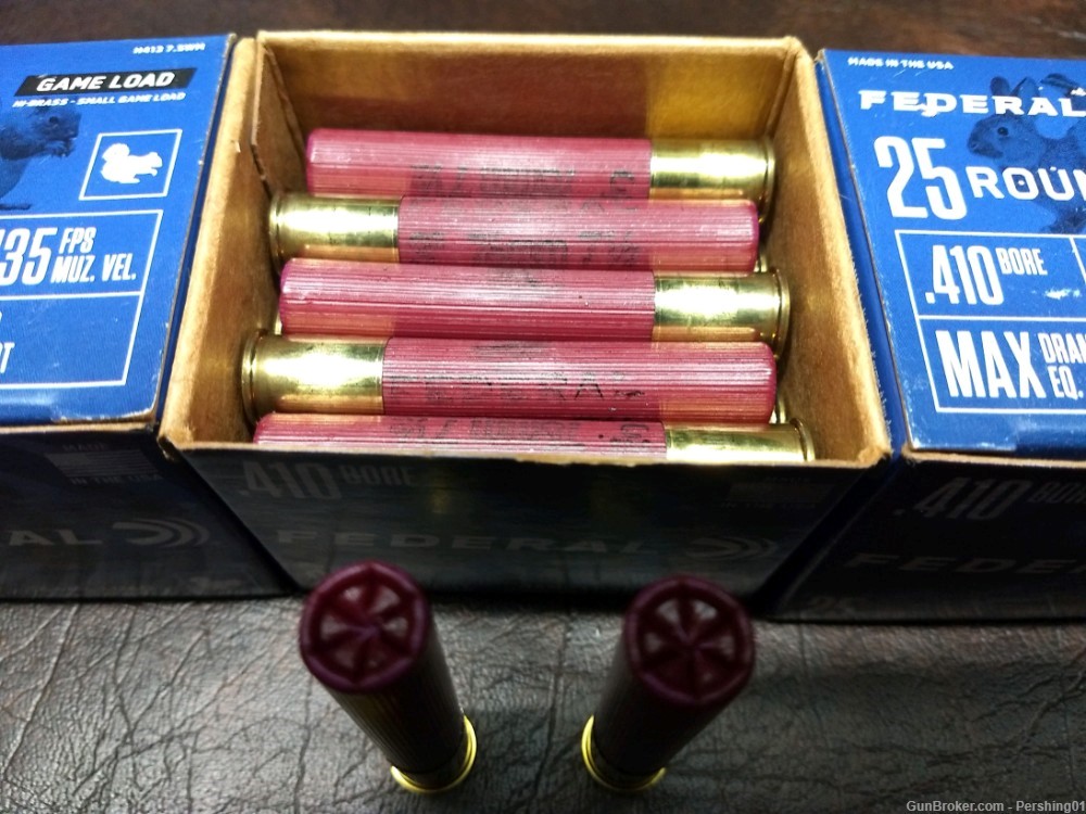 FEDERAL GAME LOAD .410 GA 3" 7 1/2 SOT - 75 RDS " REDUCED "-img-2