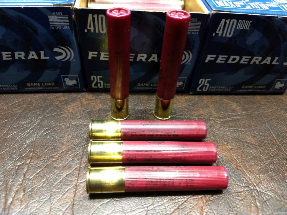 "REDUCED" FEDERAL GAME LOAD .410 GA 3" 7 1/2 SOT - 75 RDS " REDUCED "-img-3