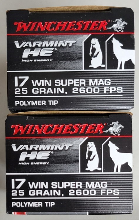 Winchester Varmint HE 17WSM 25gr polymer tip lot of 100rds S17W25-img-0