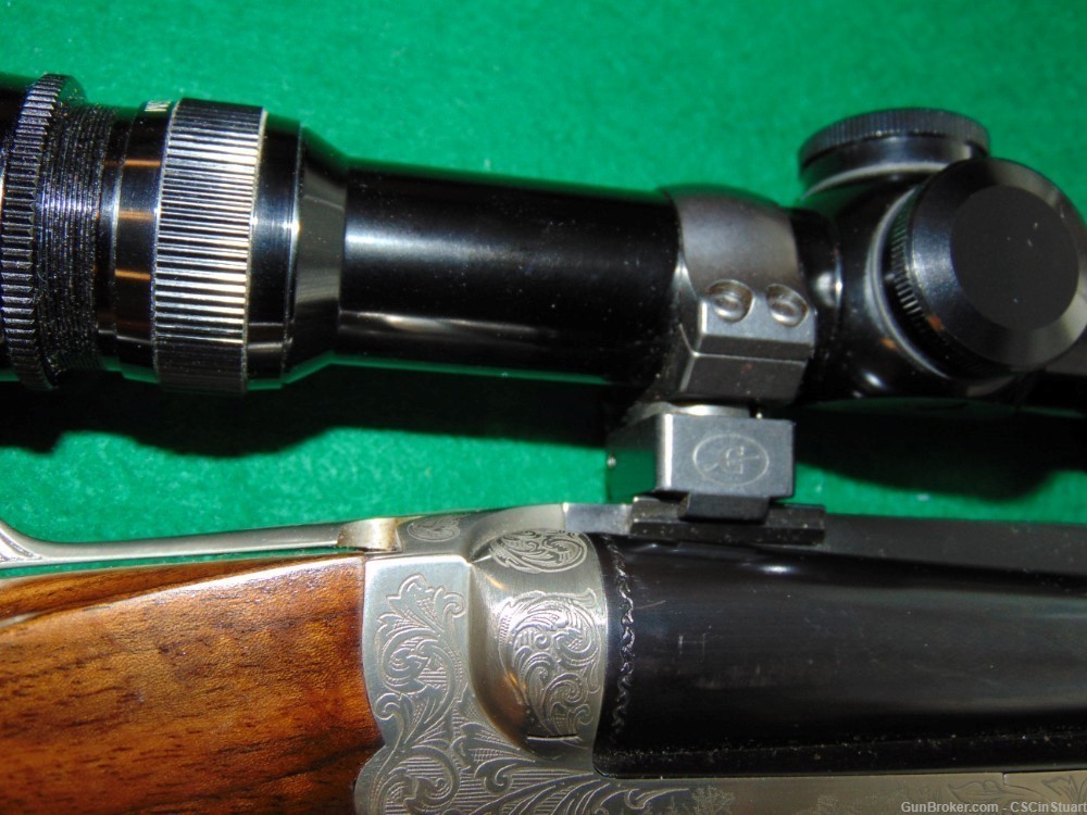 Double Rifle Safari Grade by Chapuis Armes France 7x65Rmm w/ scope, case + -img-20
