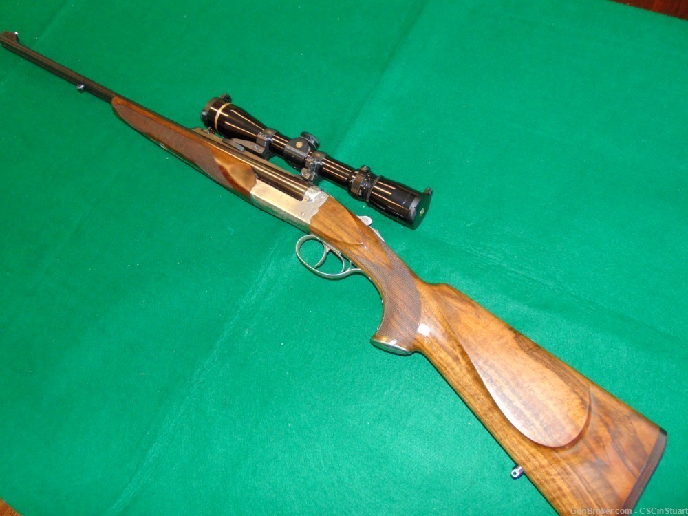 Double Rifle Safari Grade by Chapuis Armes France 7x65Rmm w/ scope, case + -img-0