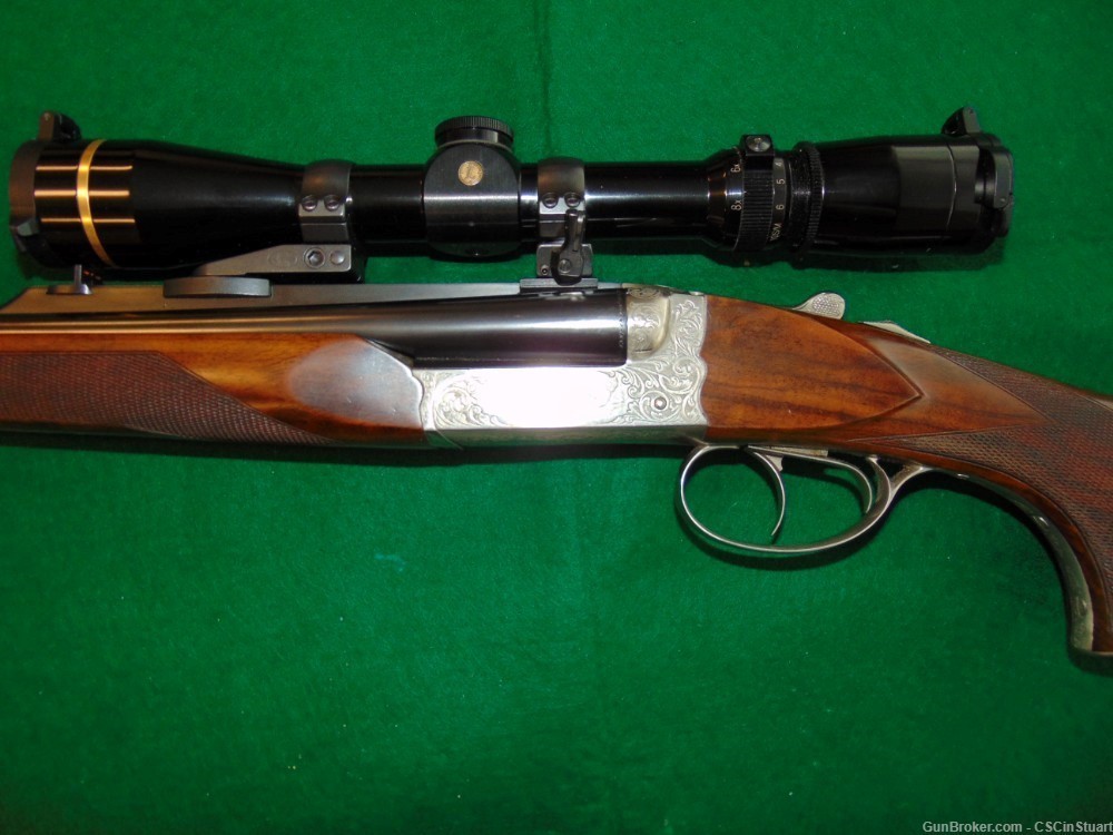 Double Rifle Safari Grade by Chapuis Armes France 7x65Rmm w/ scope, case + -img-1