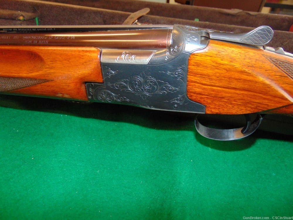 Winchester Model 101 O/U 12 ga SHOTGUN with 3 caliber conversion boxed set-img-5