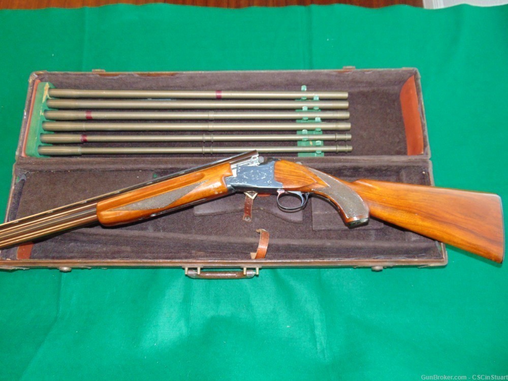 Winchester Model 101 O/U 12 ga SHOTGUN with 3 caliber conversion boxed set-img-1
