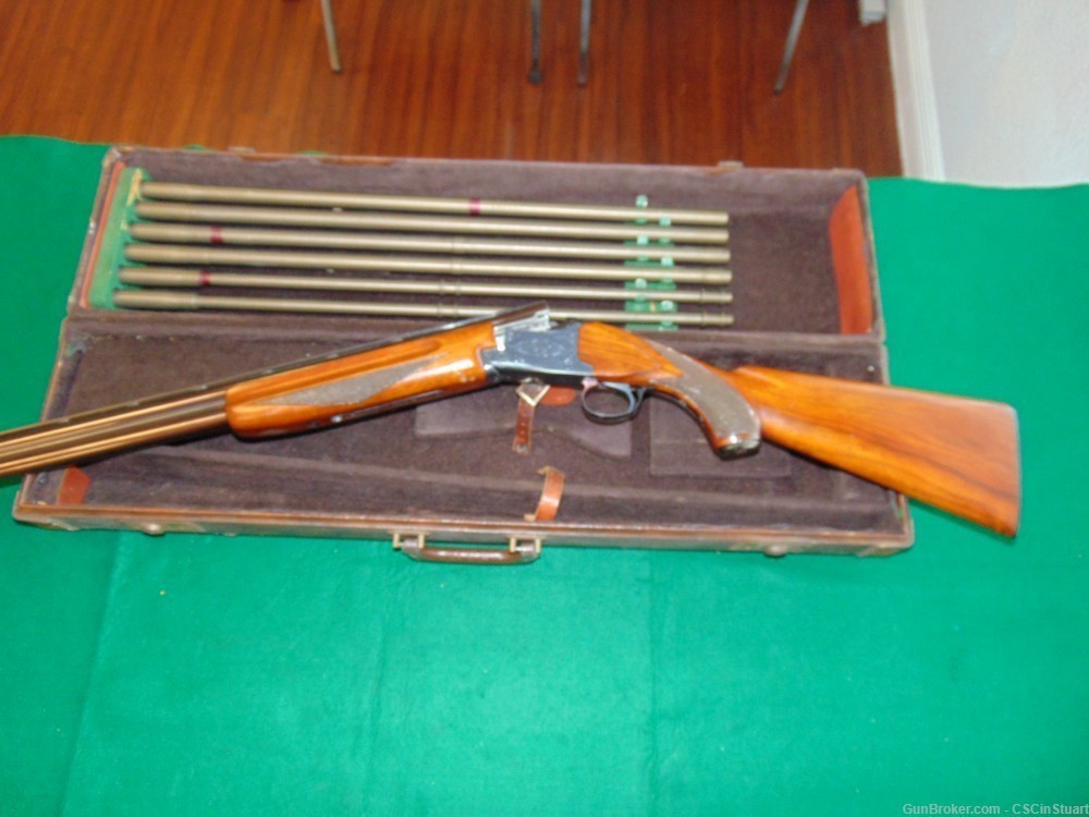 Winchester Model 101 O/U 12 ga SHOTGUN with 3 caliber conversion boxed set-img-0