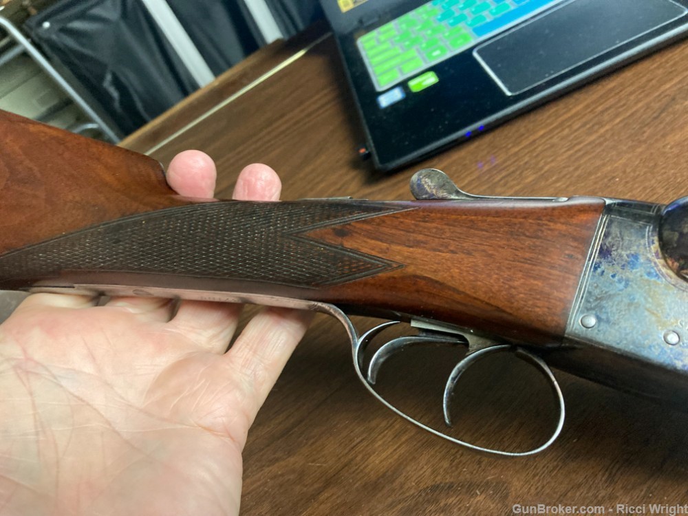 English Skimin & Wood 12 ga Game Gun-img-33