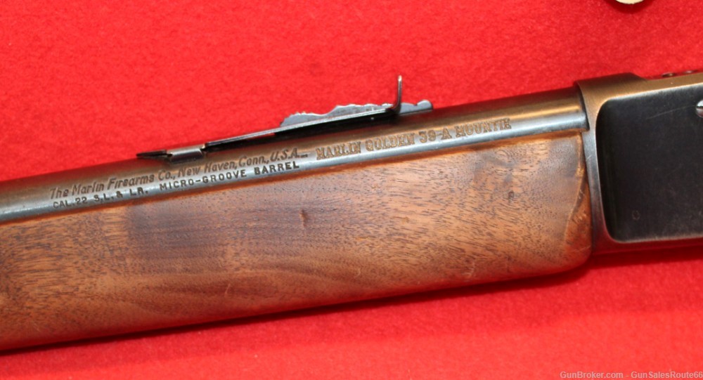 Marlin 39A Golden Mountie Rifle .22 L/S/LR Lever Action Rifle "JM" 1958-img-12