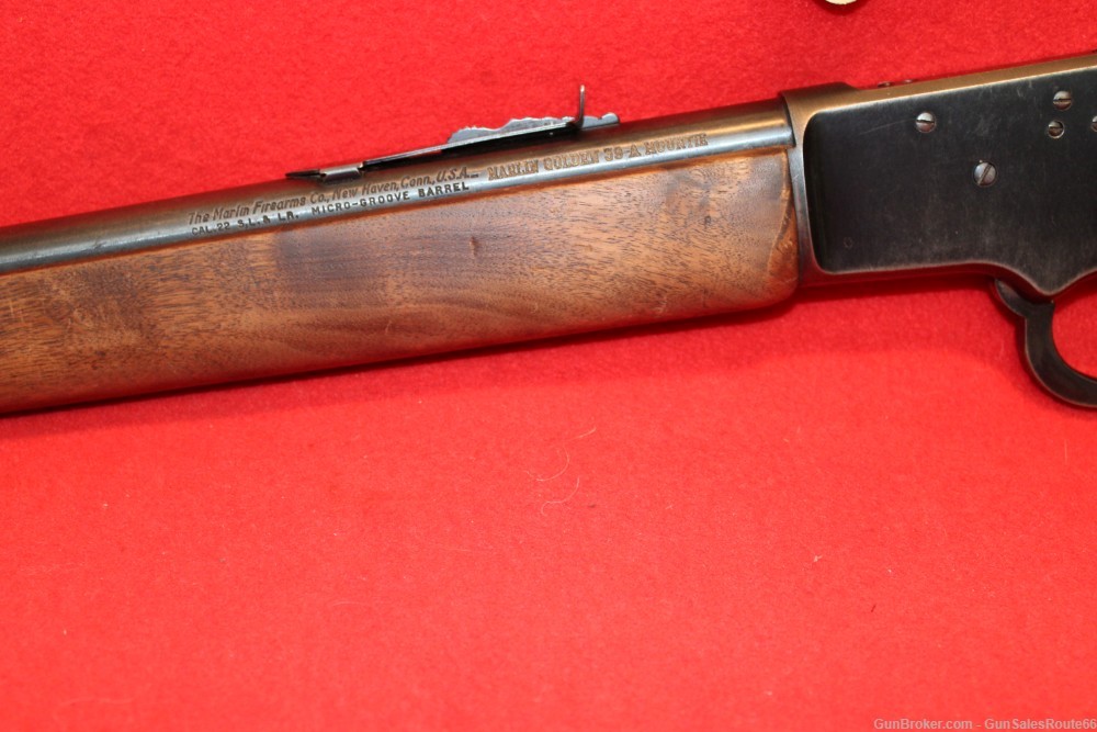 Marlin 39A Golden Mountie Rifle .22 L/S/LR Lever Action Rifle "JM" 1958-img-7