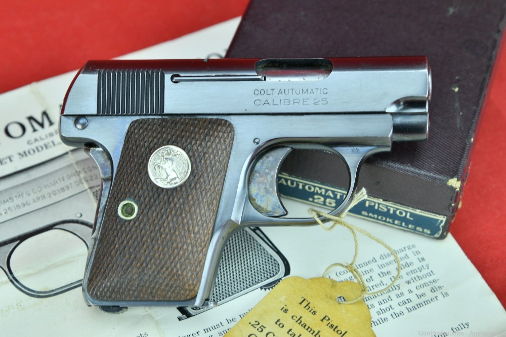 STUNNING Colt Model 1908 Vest Pocket - .25 ACP - *W/ ORIG. BOX*-img-1
