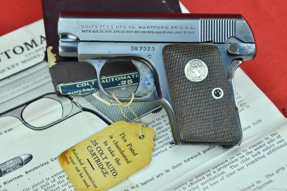 STUNNING Colt Model 1908 Vest Pocket - .25 ACP - *W/ ORIG. BOX*-img-0