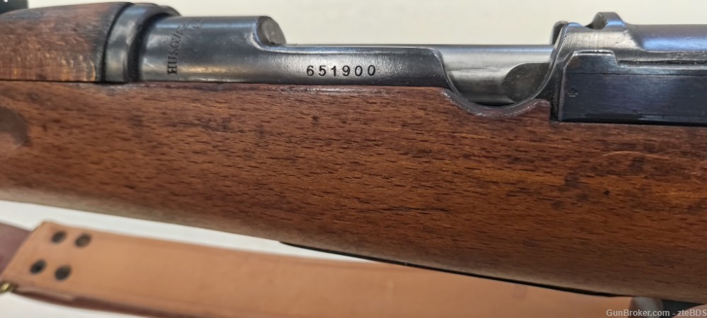M38 1942 Swedish Mauser 6.5 x 55 Swede Nickle Hood Sight Threaded Barrel-img-6