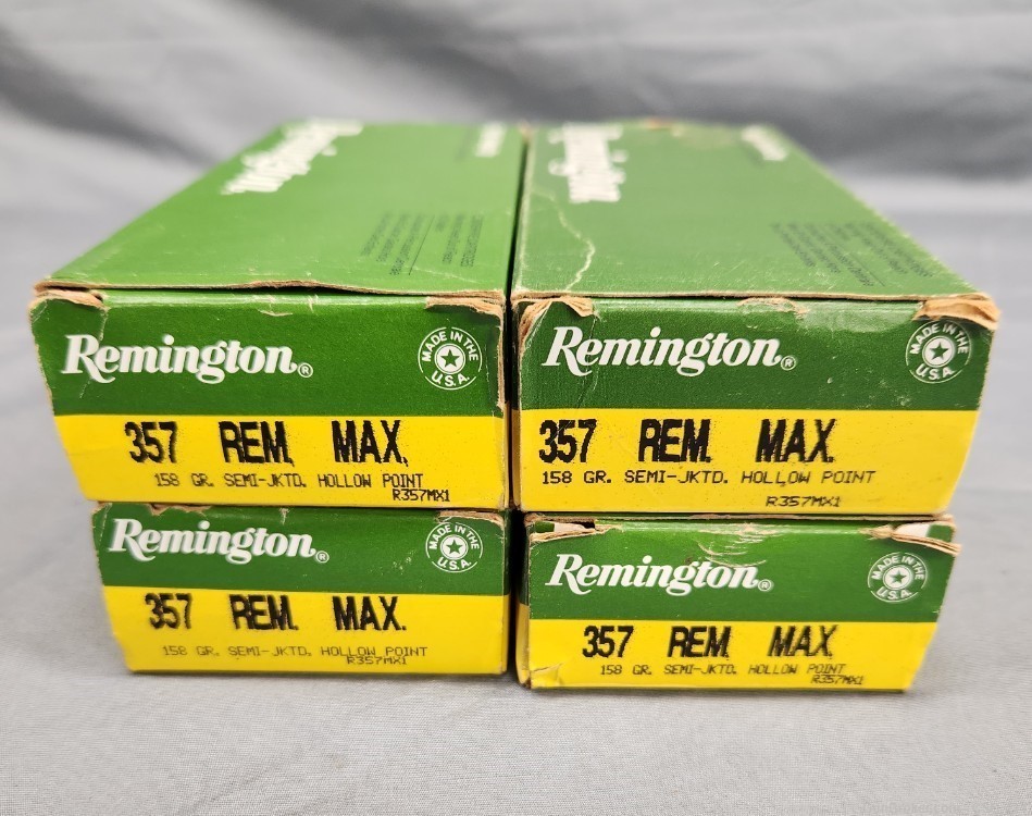 4 boxes of .357 Rem Max ammunition 75 rounds-img-0