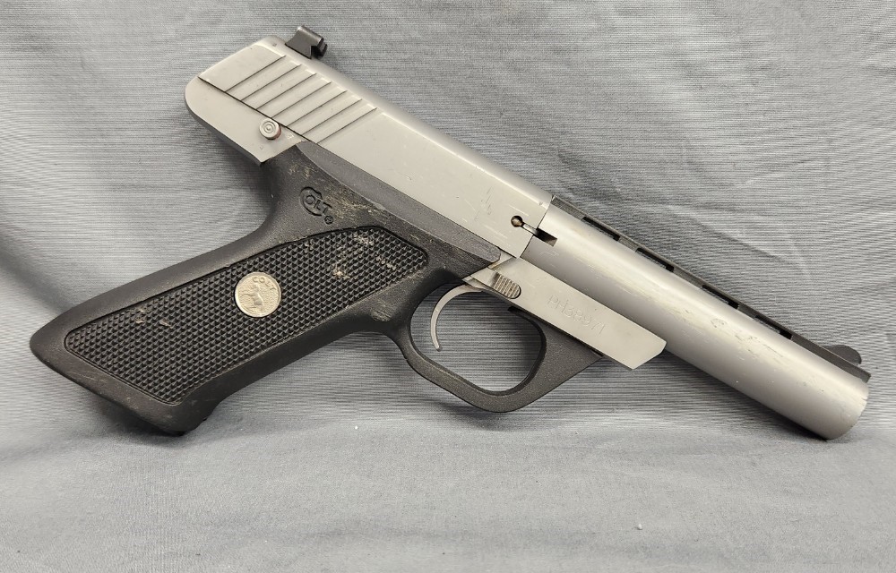 Colt 22 pistol 4.5" 22LR stainless with box-img-10