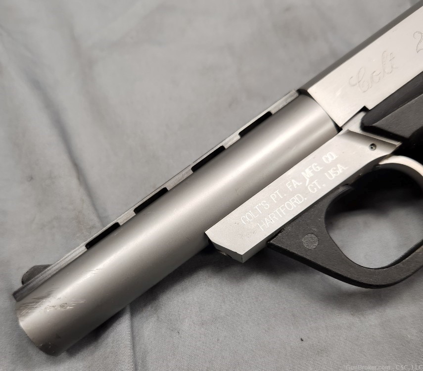 Colt 22 pistol 4.5" 22LR stainless with box-img-1