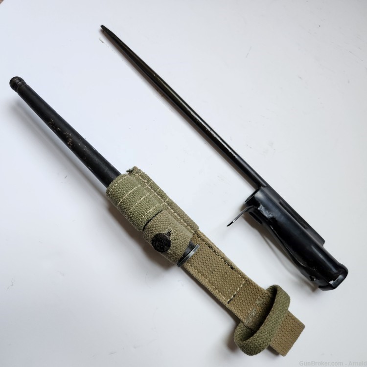 STEN MkII SMG Bayonet  and Scabbard / frog gun knife frog sticker skewer -img-5