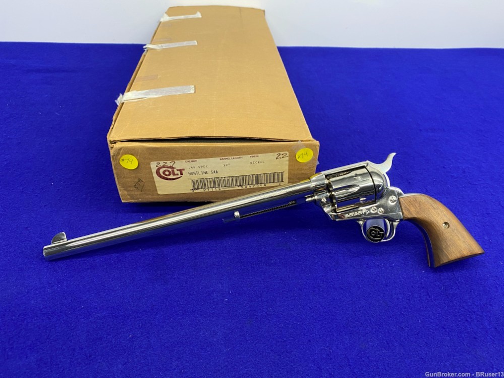 1981 Colt Buntline Single Action Army .44 Special 12" *RARE NICKEL FINISH* -img-6