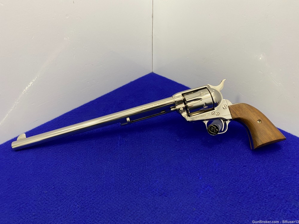 1981 Colt Buntline Single Action Army .44 Special 12" *RARE NICKEL FINISH* -img-8