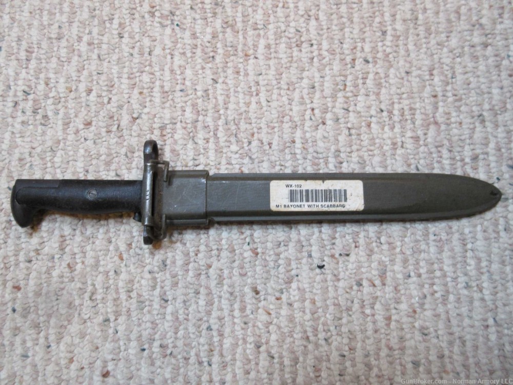 US WWII M1 GARAND AMERICAN FORK & HOE 10" BAYONET WITH SCABBARD -img-4