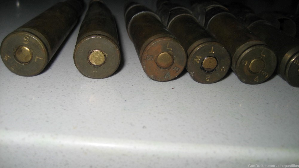 50 BMG WWII Ammo Lot M2 Tracer Ball AP 8 rds Pull Down -img-1