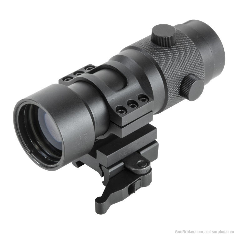 NcSTAR 3x Magnifier w/ Flip To Side QD Mount for SW MP15 Hi-Point Carbine-img-2