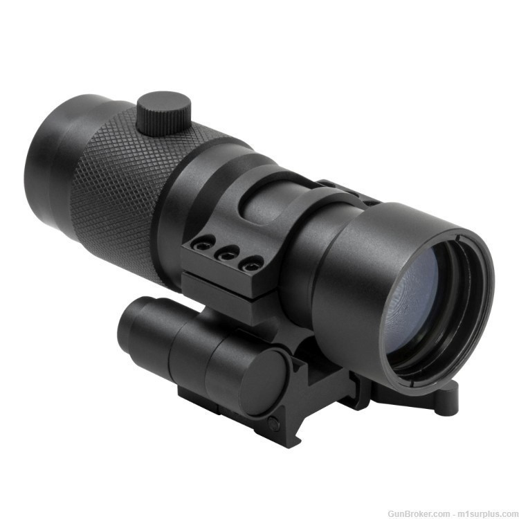NcSTAR 3x Magnifier w/ Flip To Side QD Mount for SW MP15 Hi-Point Carbine-img-0