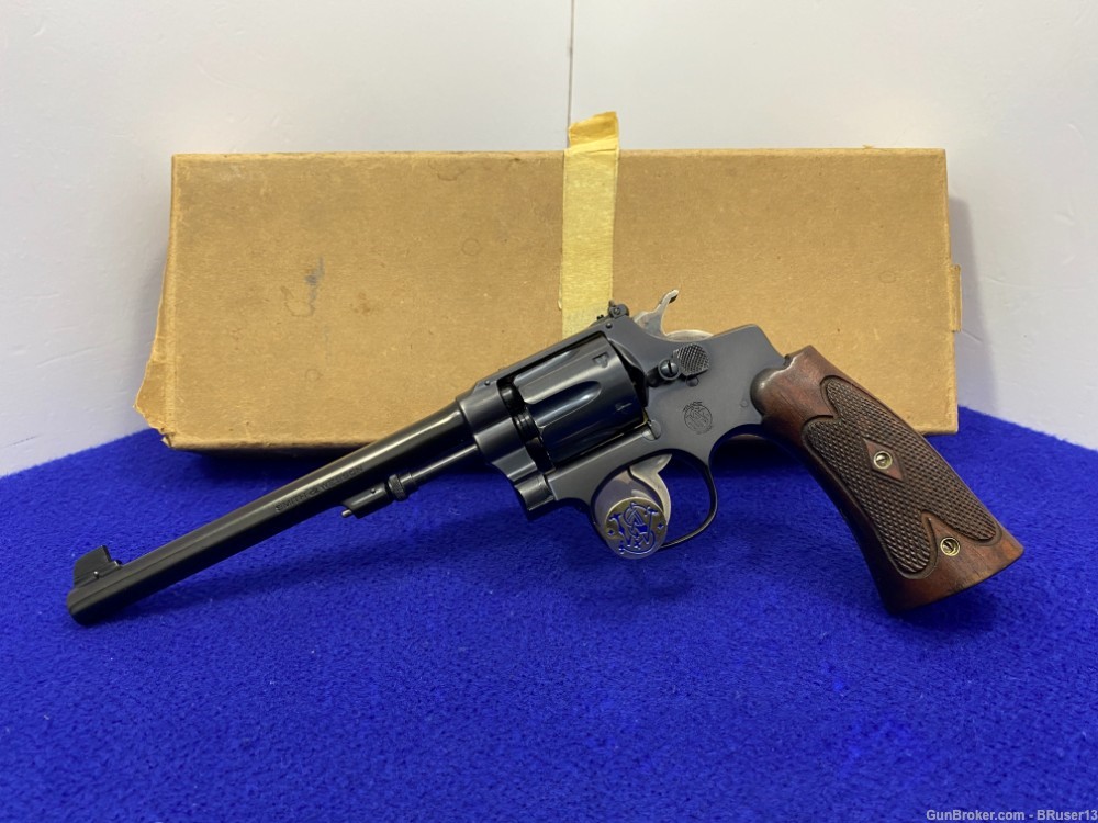 Smith Wesson .22/32 Hand Ejector .22LR Blue 6" *EXCELLENT VINTAGE REVOLVER*-img-0