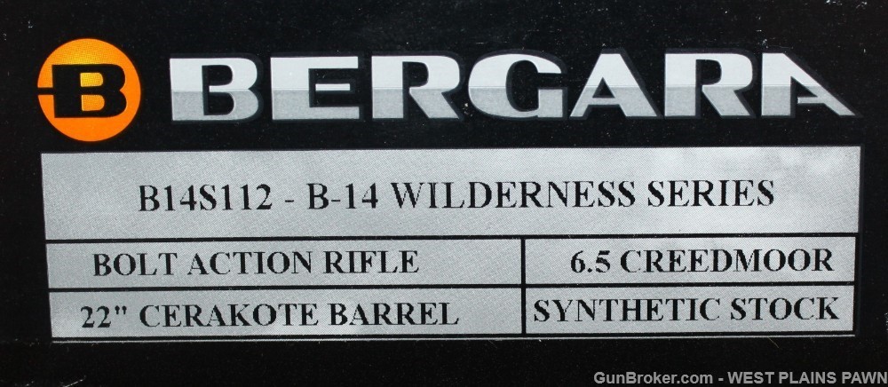 NIB BERGARA B-14 WILDERNESS BOLT RIFLE, 6.5 CREEDMOOR, 22" BRL, B14S112-img-10