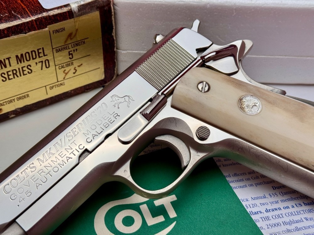 STUNNING 1977 Colt MKIV Series 70 1911 .45ACP *SCARCE FACTORY NICKEL*-img-2