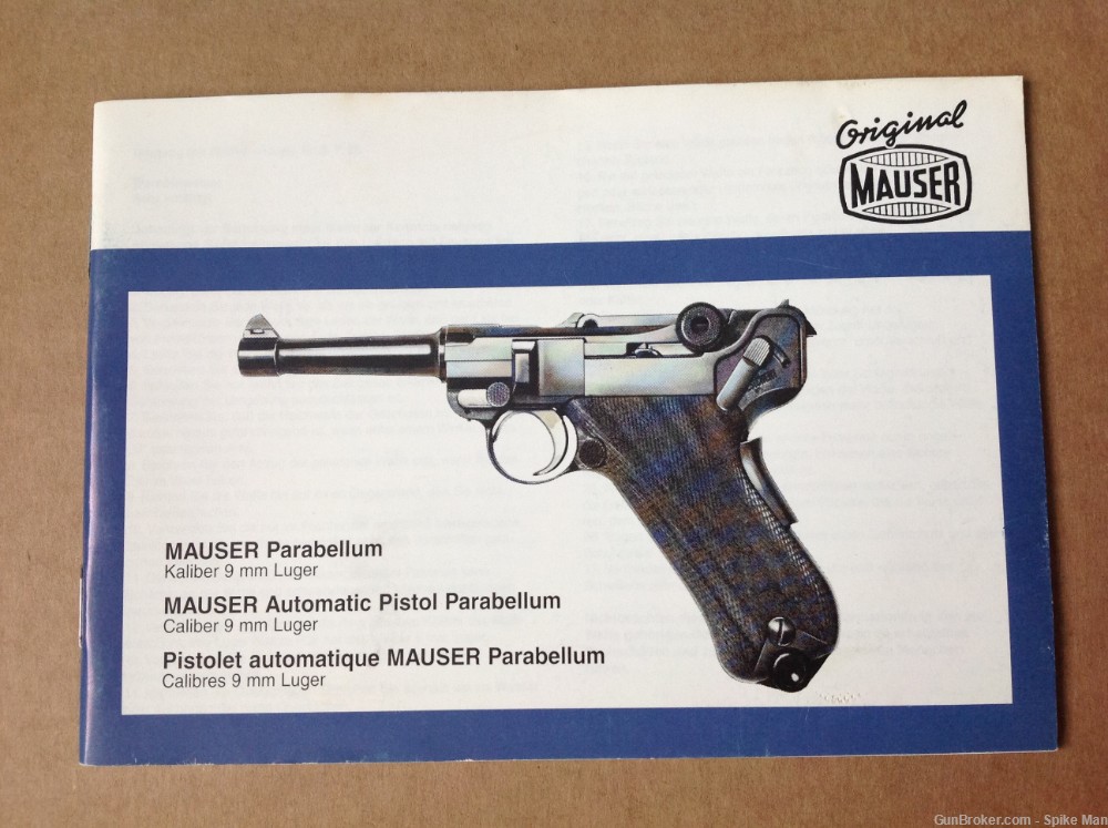 Mauser Factory  P-08 Luger Manual-img-0