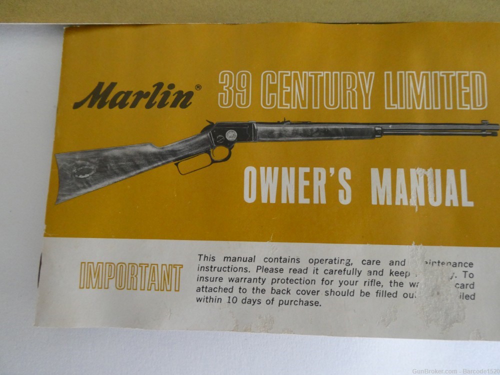 Marlin 39 Century Limited 1870 To 1970 22 LR Lever Action Rifle NOS-img-12