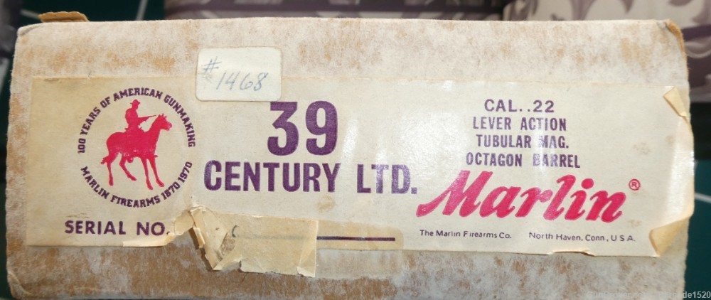 Marlin 39 Century Limited 1870 To 1970 22 LR Lever Action Rifle NOS-img-40