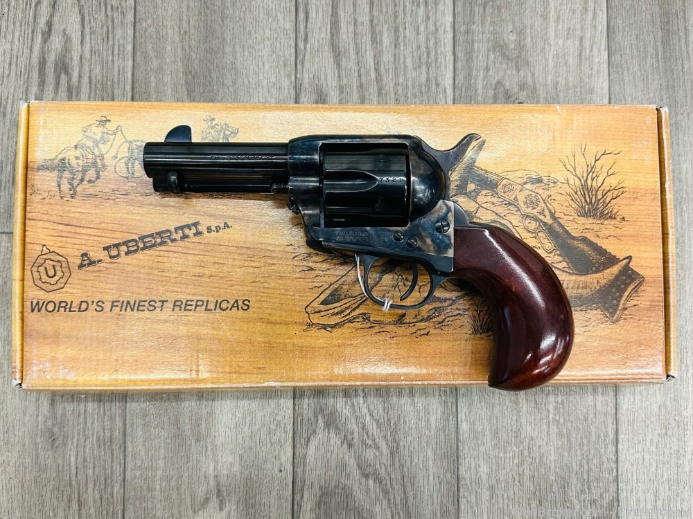 Uberti Cattleman 45 Colt w/3.5" barrel and birshead grips, 6 shot USED SAA -img-0
