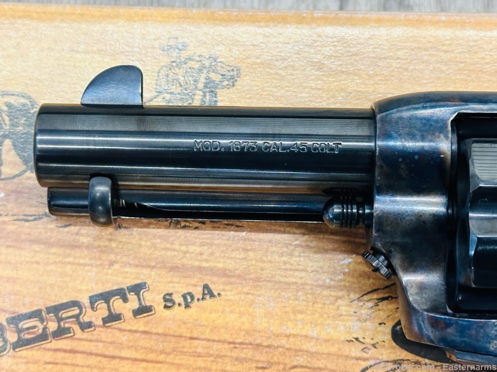 Uberti Cattleman 45 Colt w/3.5" barrel and birshead grips, 6 shot USED SAA -img-1