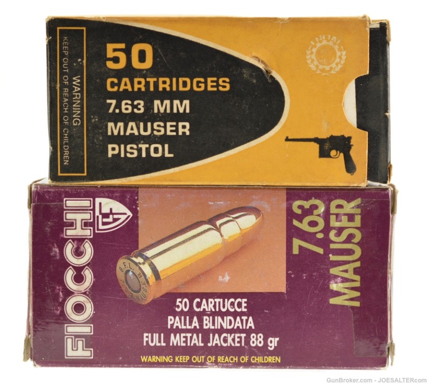 7.63 Mauser 88gr. FMJ 70 Rounds-img-0