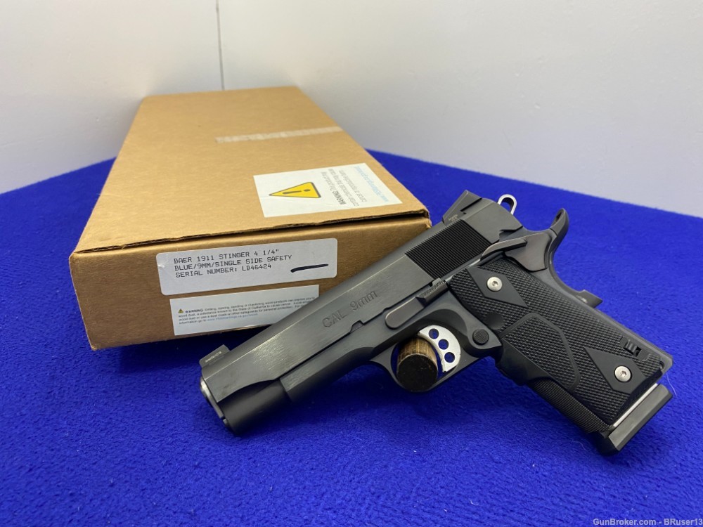 Les Baer Custom Stinger 9mm Blue 4.25" *UPGRADED CALIBER, SAFETY, & GRIPS*-img-4