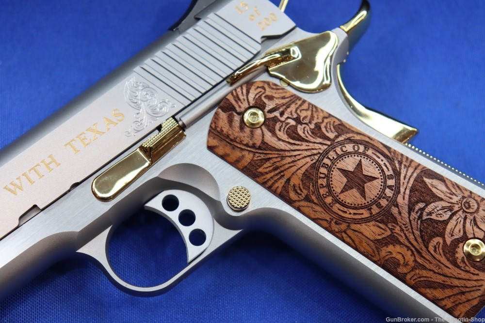 Kimber Model THE TEXAN Pistol GOLD ENGRAVED 45ACP #15 of 200 Texas Edition-img-5
