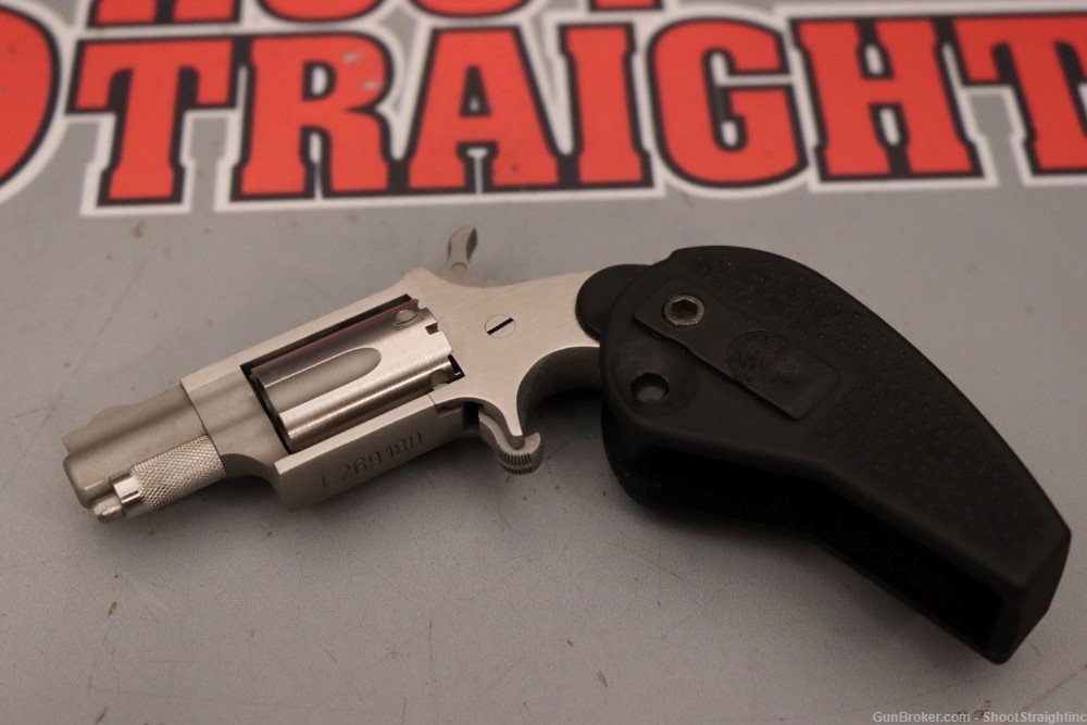 North American Arms Mini-Revolver 1.125" .22 LR w/ Folding Grip + Case-img-23