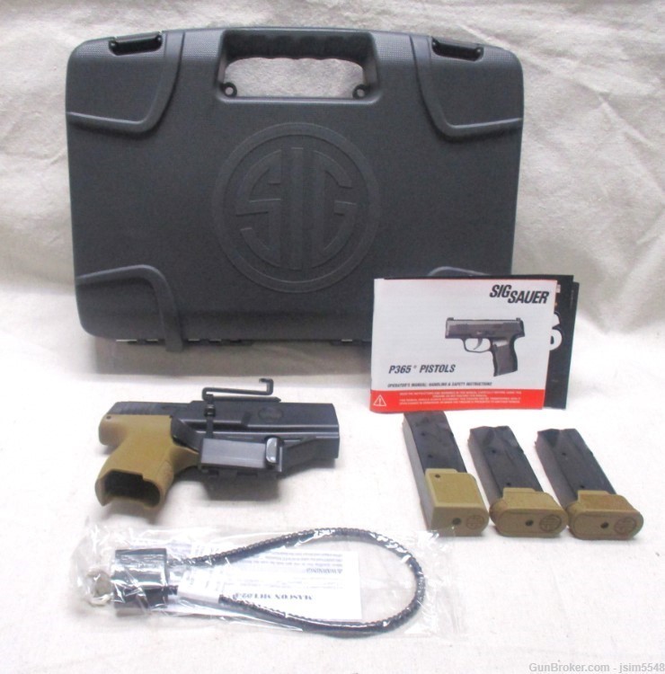 Sig Sauer 365 TACPAC 9mm Pistol 3.1” +3Mags Case & Holster LNIB-img-0