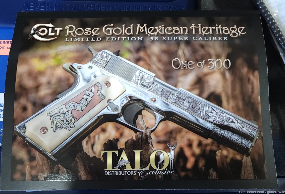 Colt TALO Rose Gold Mexican Heritage o2091z 1911 38 Super 1 / 429 Layaway-img-5