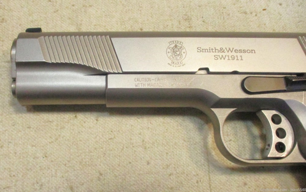 Smith & Wesson Stainless SW1911 .45 ACP Semi-Auto Pistol 5” 8+1        -img-7