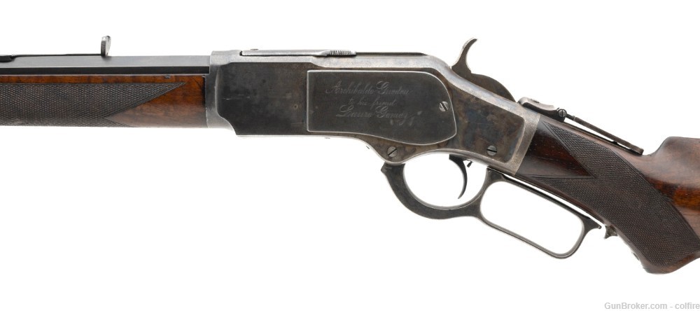 Cased Inscribed Winchester 1873 Deluxe (AW179)-img-4