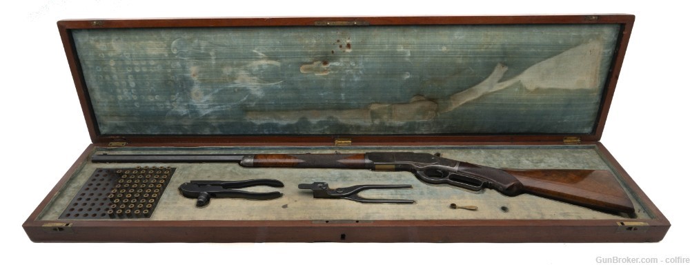 Cased Inscribed Winchester 1873 Deluxe (AW179)-img-7