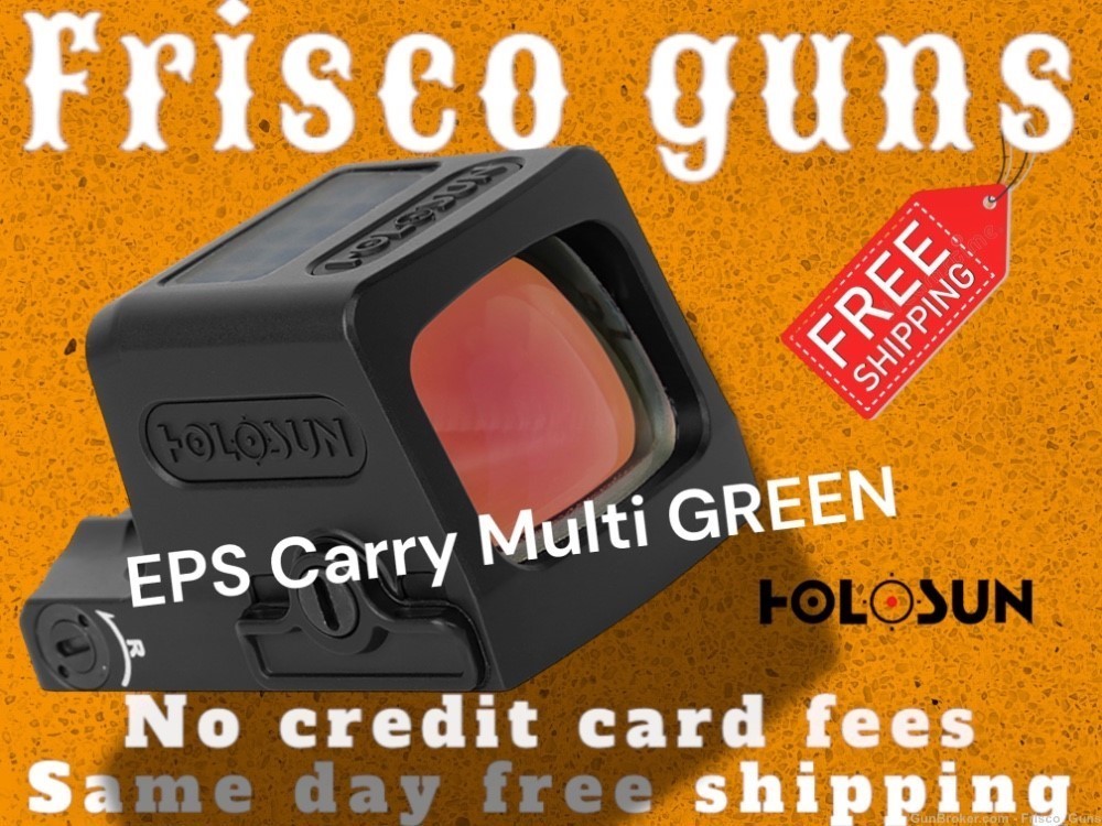 HOLOSUN EPS-CARRY MULTI-RETICLE GREEN DOT REFLEX SIGHT EPS-CARRY-GR-MRS-img-0