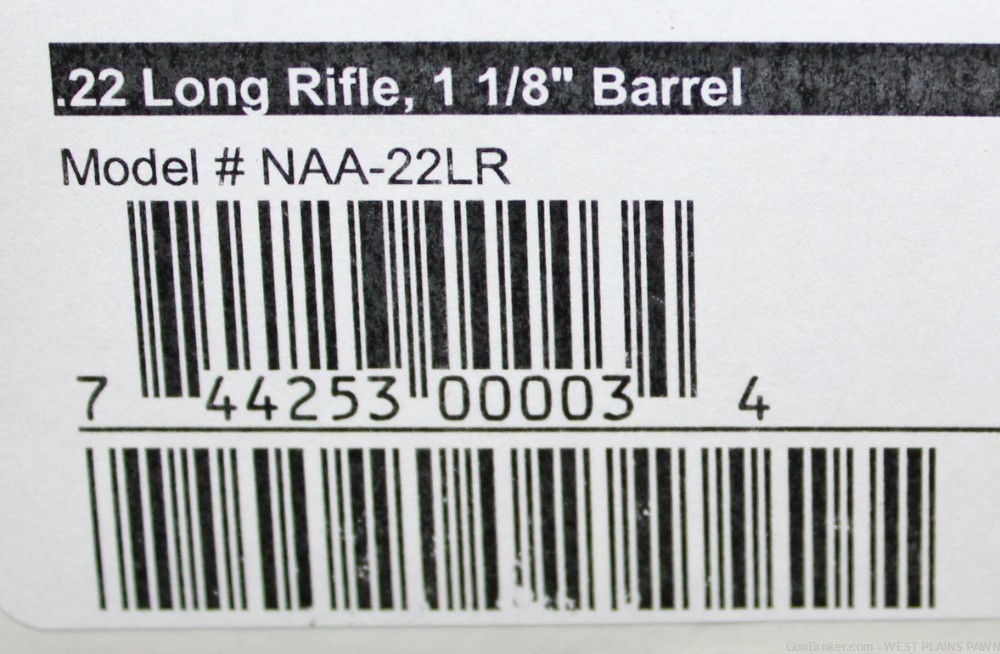 NIB NORTH AMERICAN ARMS/NAA MINI REVOLVER, 22LR, 5 RND, 1.13" BRL NAA-22LR-img-3